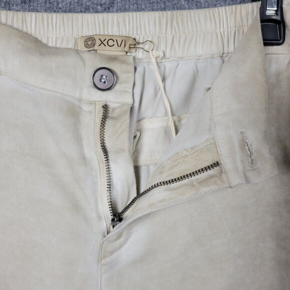 NWT XCVI Beige 22129 Fawn Tencel Stretch Twill Distressed Pants SIZE SMALL - Picture 6 of 16